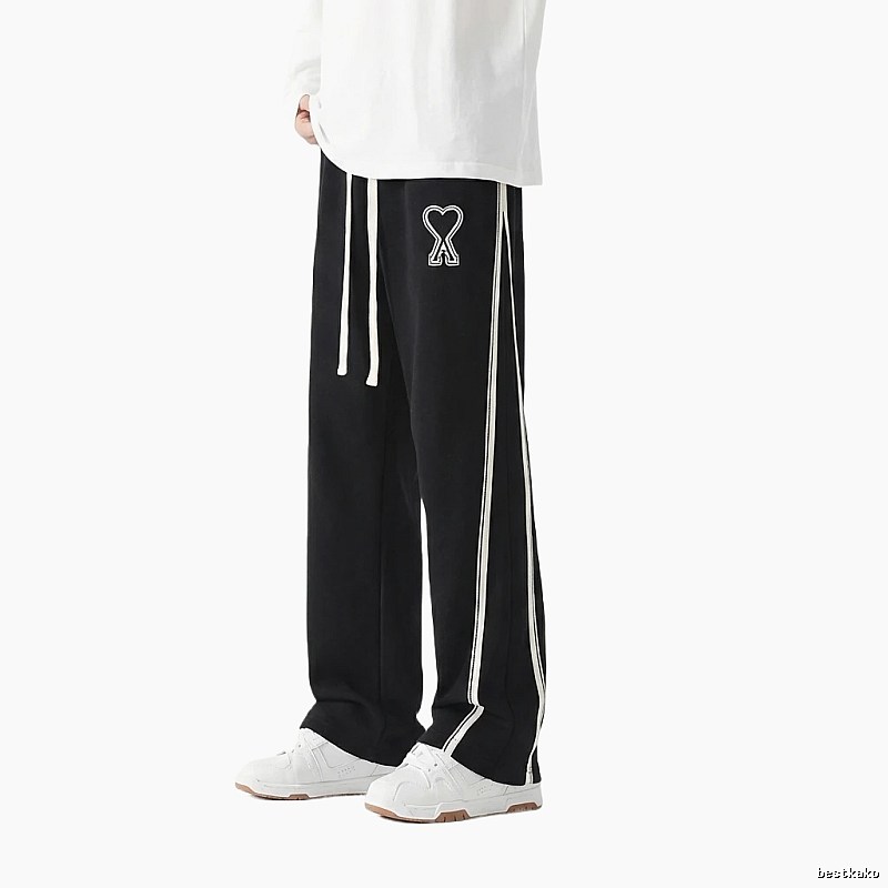 AMI fleece-lined warm black sweatpants