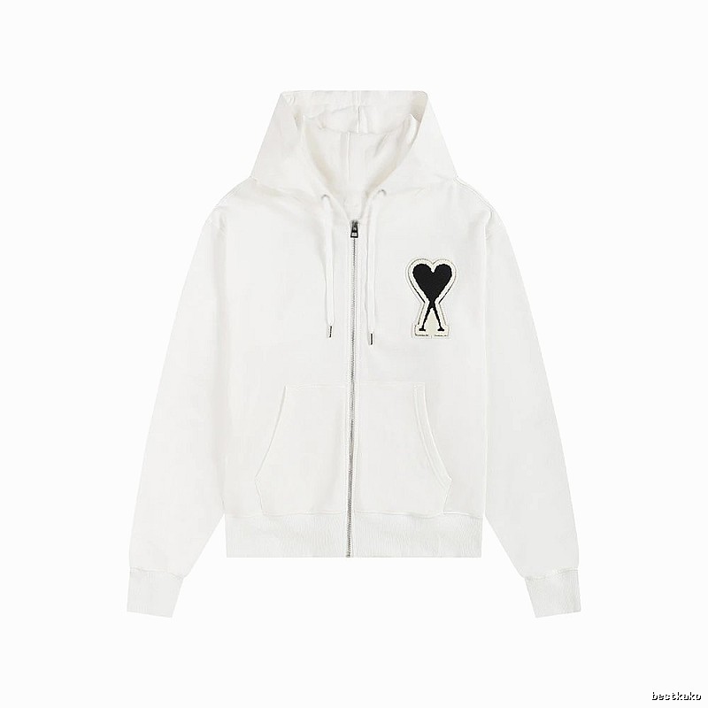 AMI Love Minimalist Style White Sweatshirt
