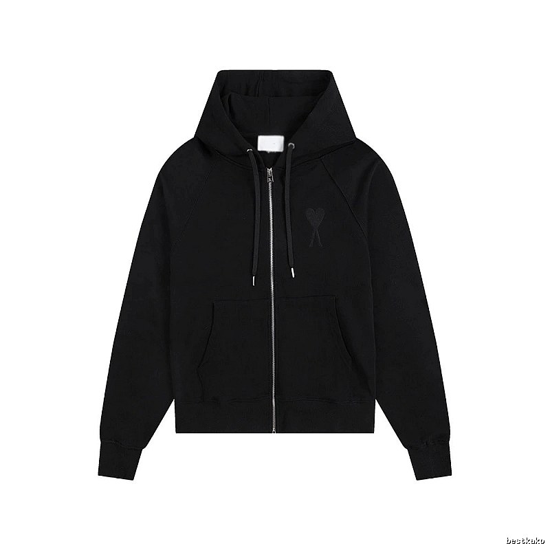 AMI Love Simple Style Black Hoodie