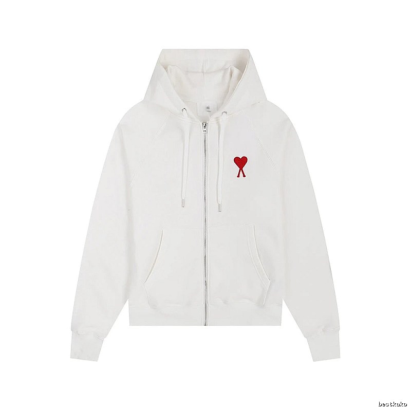 AMI Love Simple White Hoodie