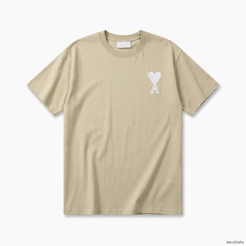 AMI minimalist style beige T-shirt