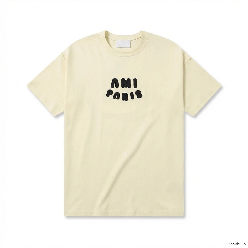 AMI Paris Casual Style Off-White T-shirt