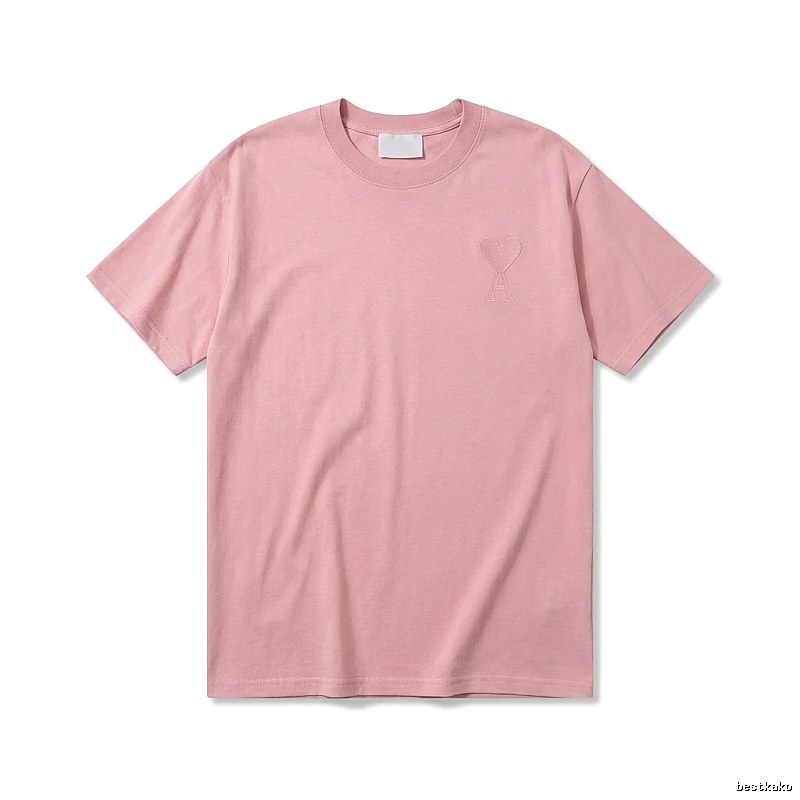 AMI simple and elegant pink T-shirt