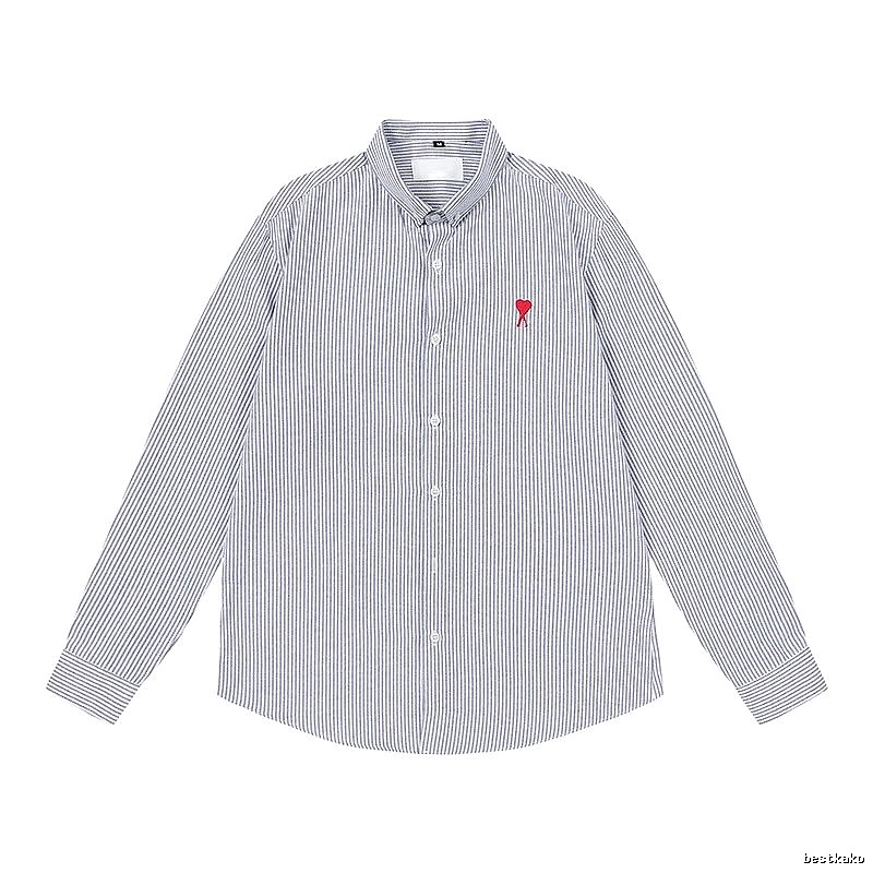 Ami striped minimalist style shirt