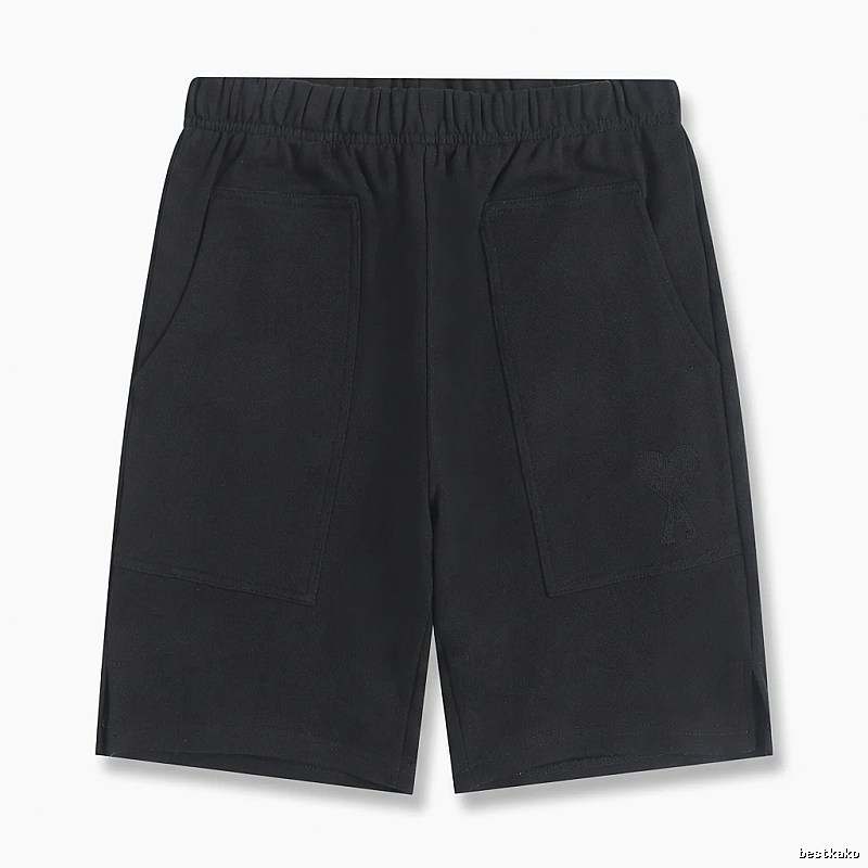 AMI Workwear Style Black Shorts