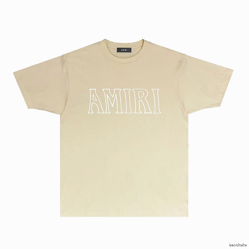 AMIRI Basic Style Simple Beige T-shirt
