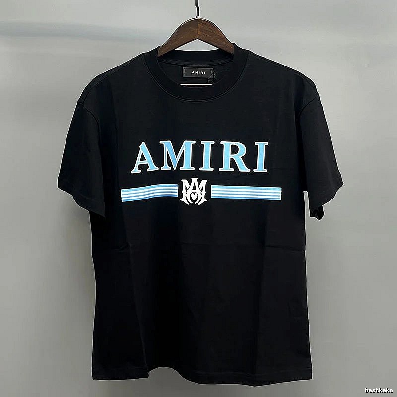 Amiri Black Blue Records Graphic T-Shirt Clean Finish