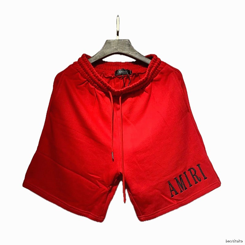 AMIRI Embroidered Street Style Red Casual Shorts