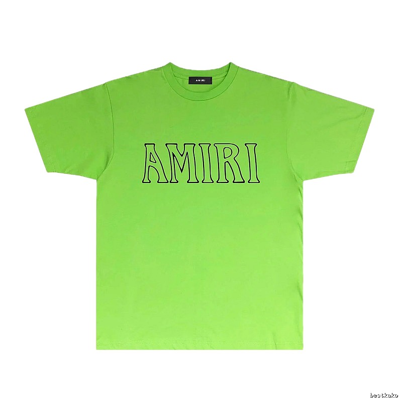 AMIRI Fluorescent Green Simple T-shirt