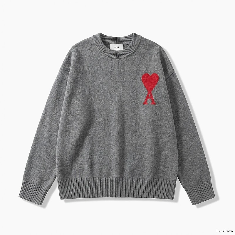 AMIRI Gray Knitwear with Love Heart