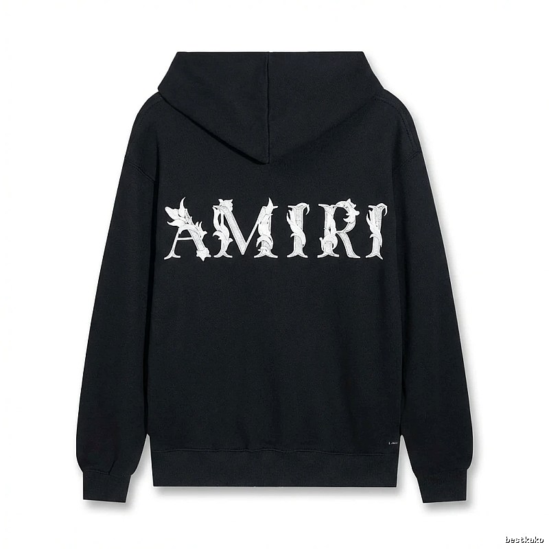 AMIRI letter-style black hoodie