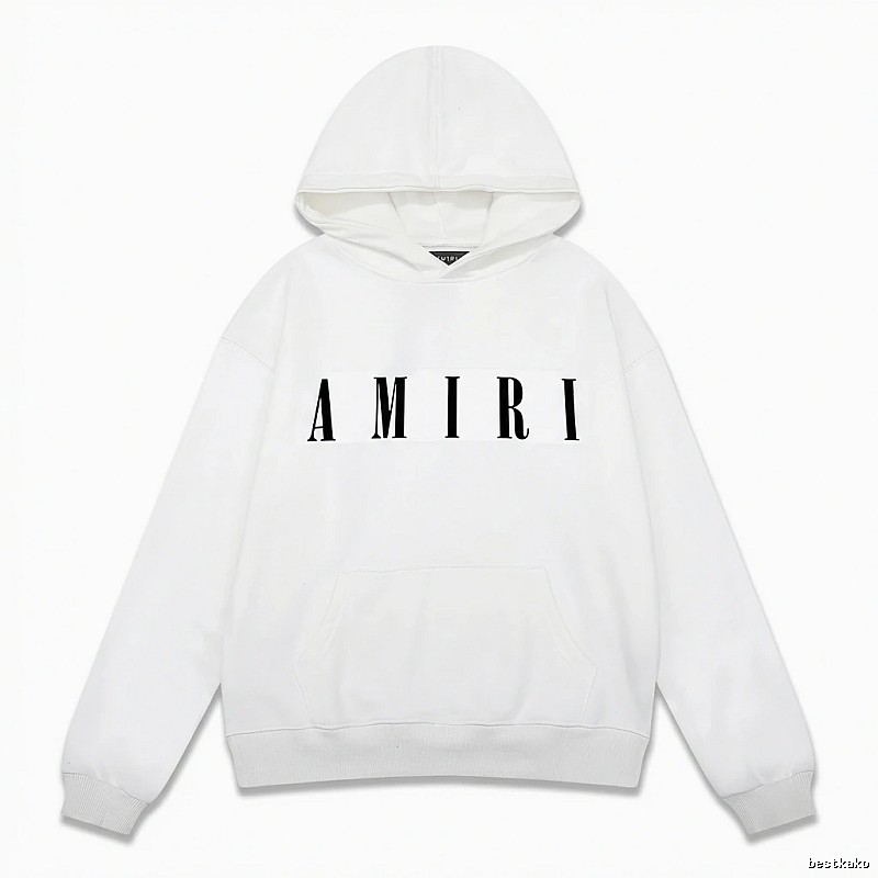 AMIRI minimalist style white hoodie
