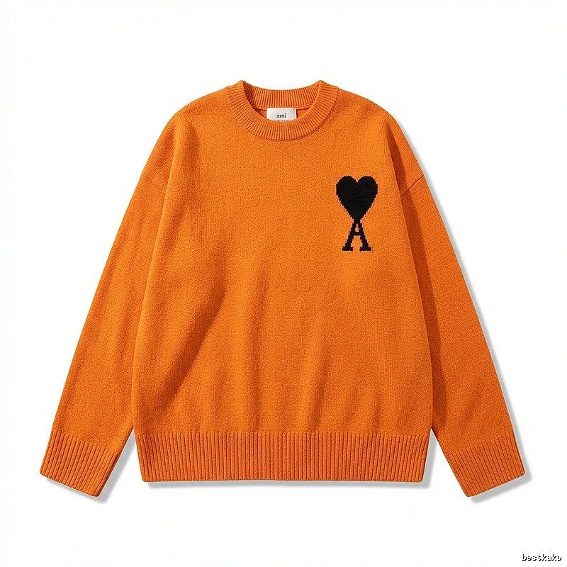 AMIRI Orange Heart Sweater