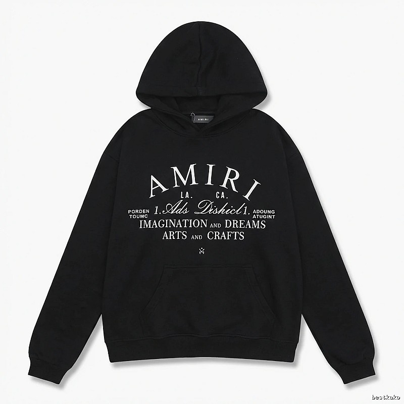 AMIRI retro-style black hoodie