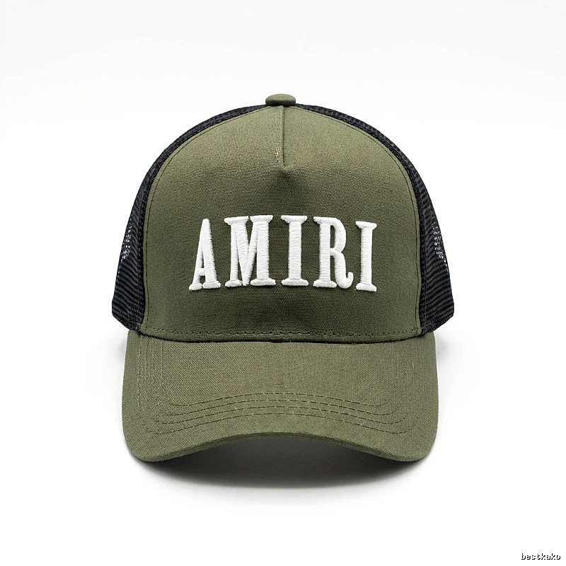 AMIRI Retro Style Olive Green Hat