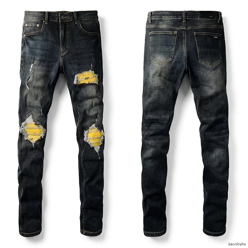 AMIRI Ripped Dark Jeans
