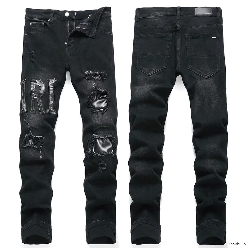 AMIRI Ripped Trendy Cool Black Pants