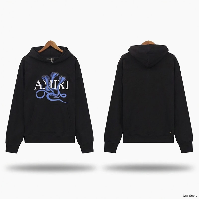 AMIRI Snake Pattern Trendy and Cool Black Sweatshirt