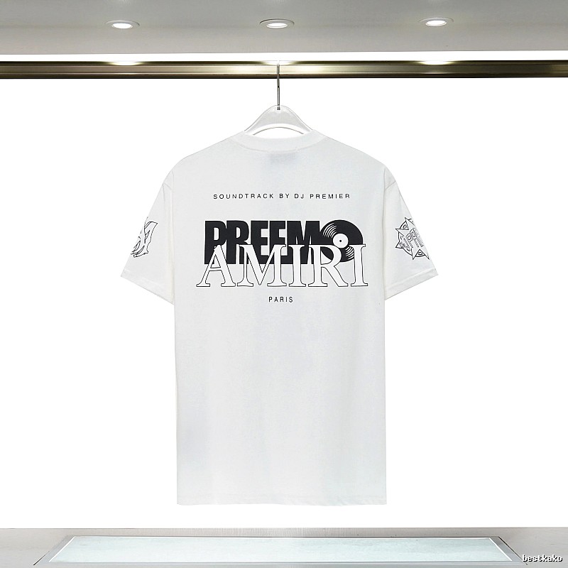 Amiri Sport Graphic T-shirt White Blue Amiri for Warm Weather