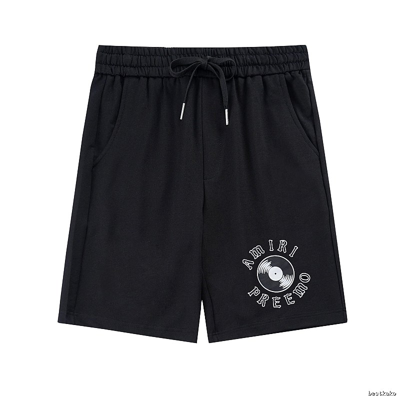 Amiri Travel Logo shorts Black Casual Amiri with Modern Look