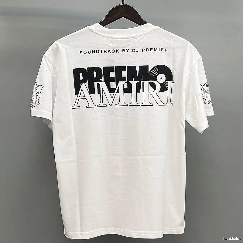 Amiri White Black Records Graphic T-Shirt Coffee Run
