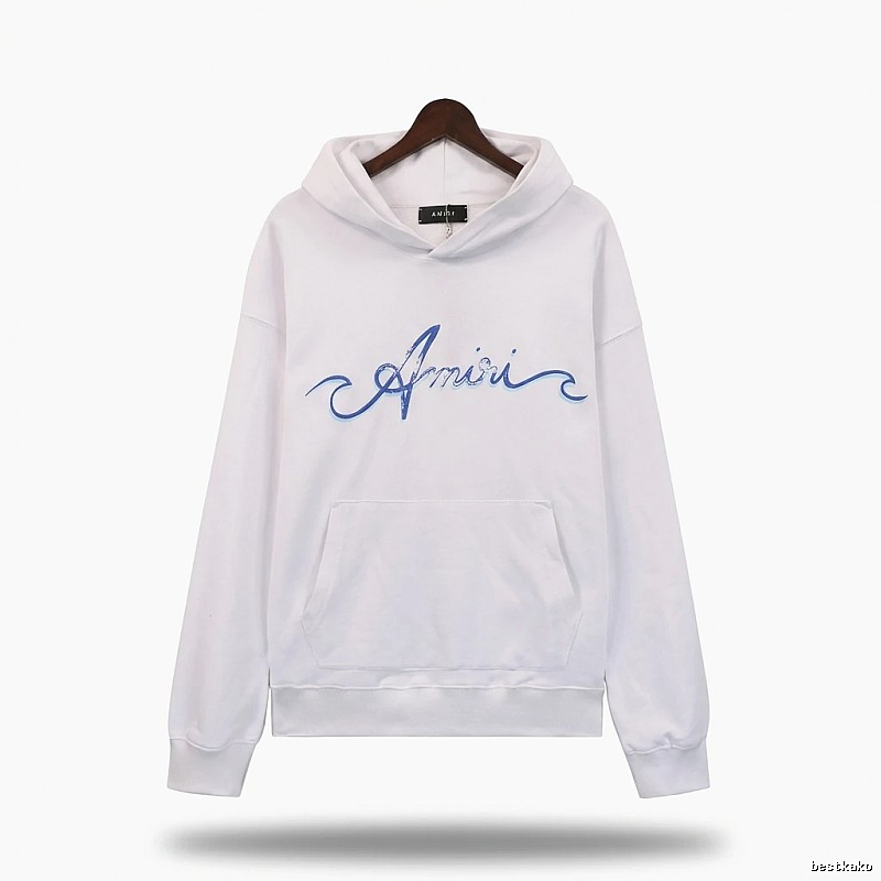 AMIRI white minimalist hoodie