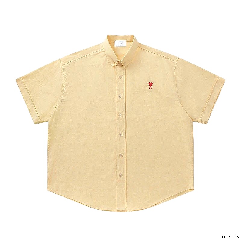 Ami's simple and loving style yellow shirt