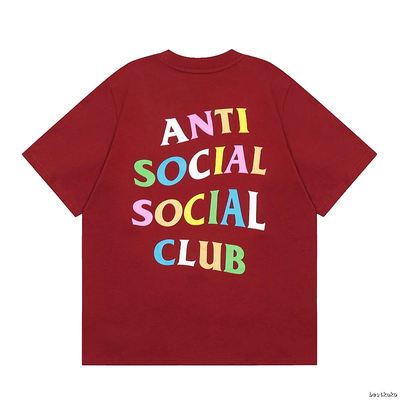 Anti Social Social Club Lightweight Logo T-shirt Black Orange Anti for Trend Styling