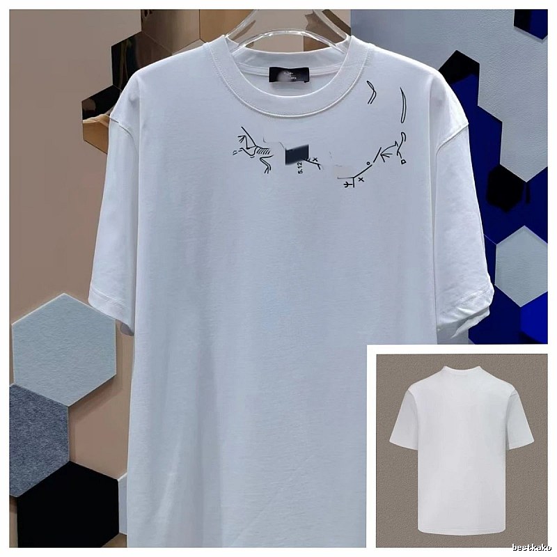 Arc'teryx Line Print Casual Style White T-Shirt