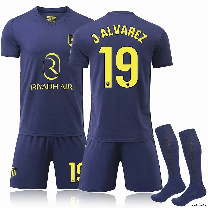 Atletico Madrid No. 19 dark blue football jersey