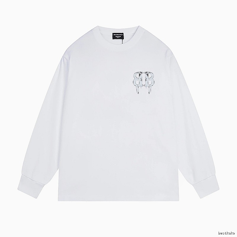 Balenciaga BB-style white sweatshirt
