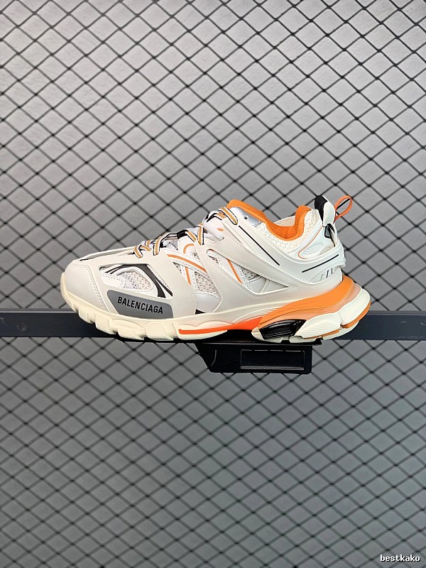Balenciaga Chunky Runners, White and Orange and Low Runner Shape
