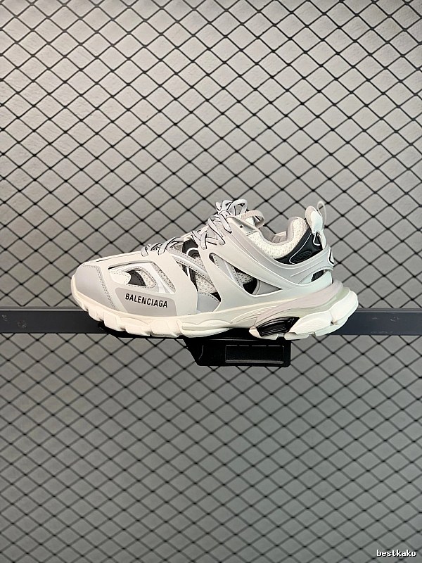 Balenciaga Chunky Runners with Layered Mesh Upper in White and Black