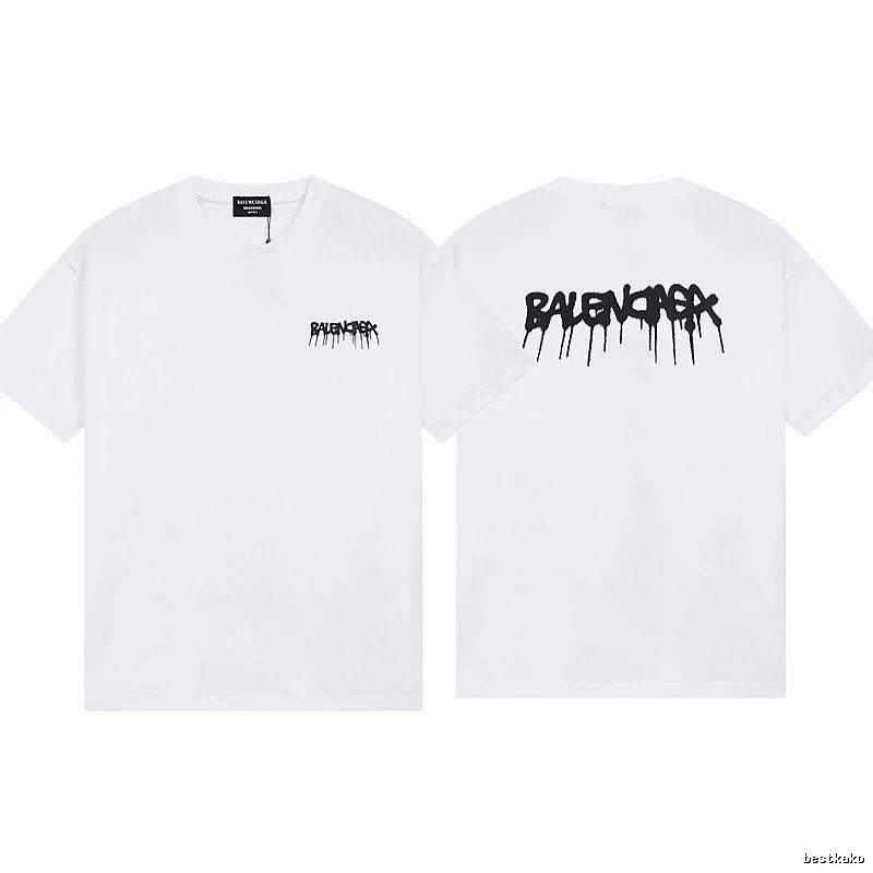 Balenciaga Graffiti Street Style White Short-sleeve T-shirt