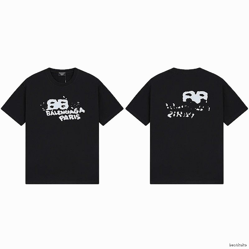 Balenciaga graffiti-style black T-shirt