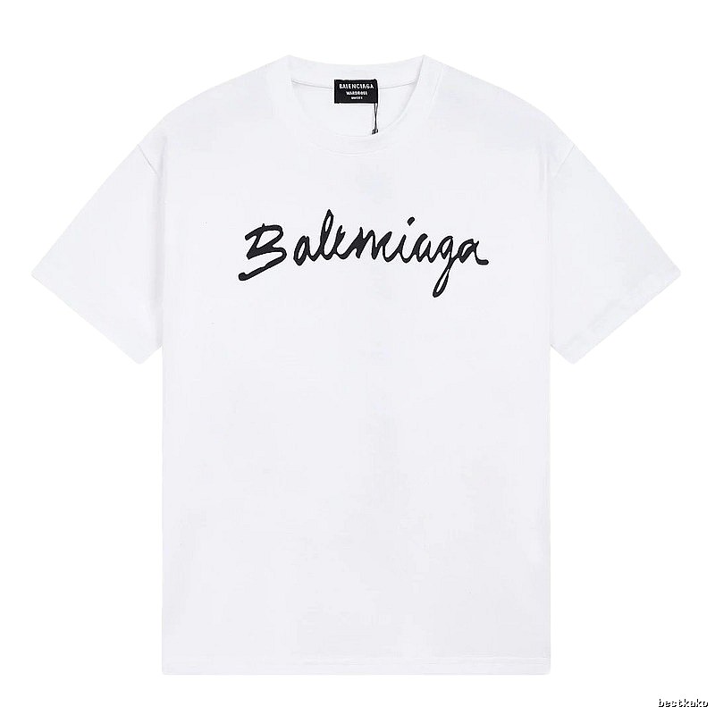 Balenciaga Handwritten Signature Casual White T-shirt