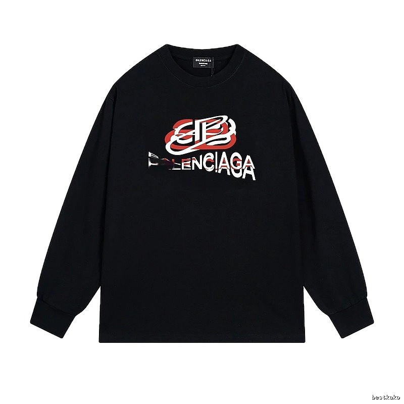 Balenciaga letter-style black T-shirt