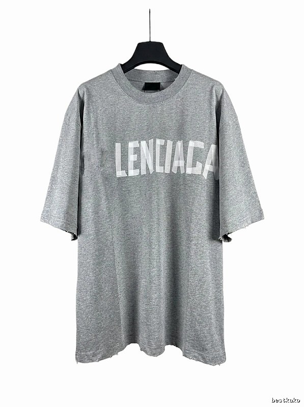 Balenciaga letter-style gray T-shirt