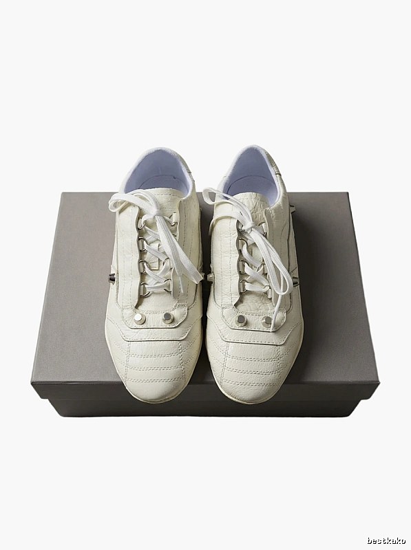 Balenciaga metallic-style white shoes