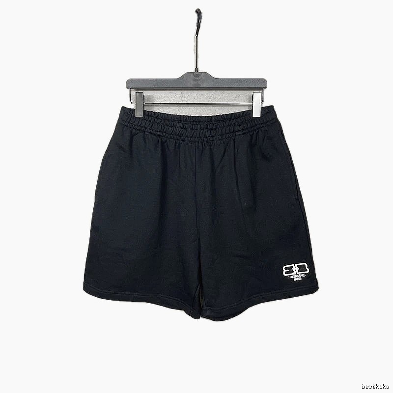 Balenciaga minimalist style black shorts