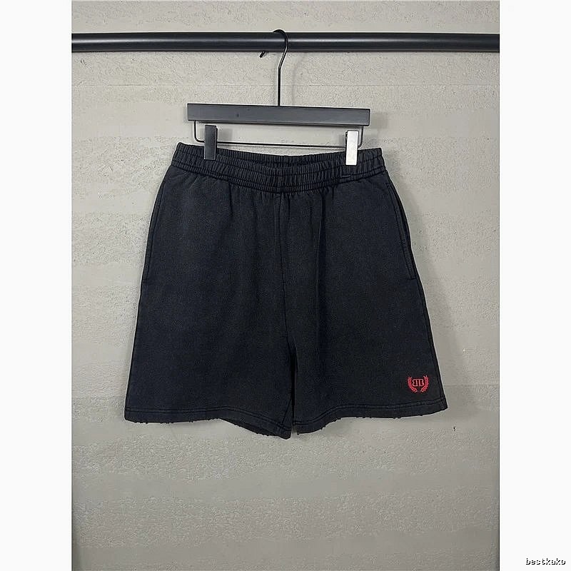 Balenciaga minimalist style black shorts