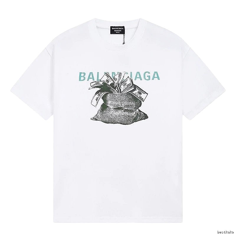Balenciaga Money Bag Print White T-shirt