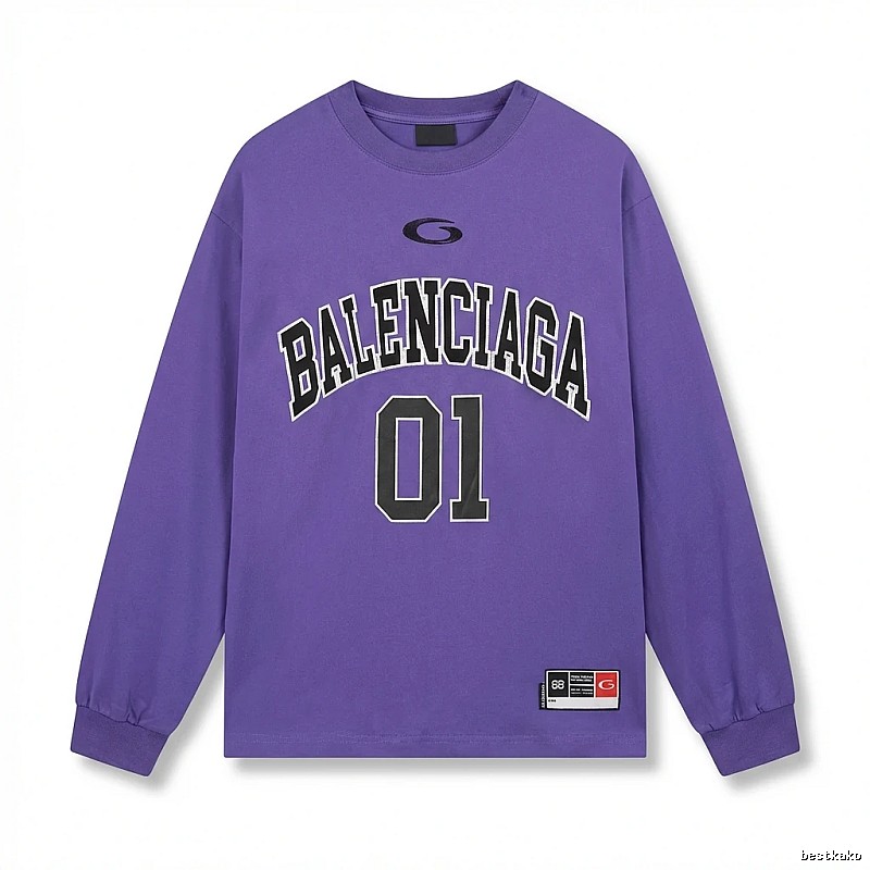 Balenciaga preppy style purple sweatshirt