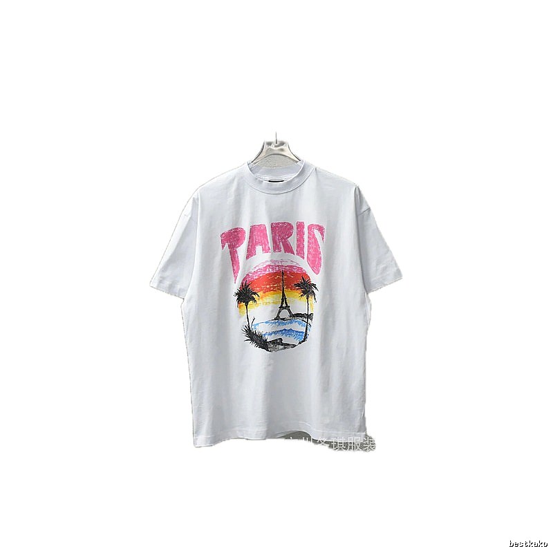 Balenciaga Printed Casual White T-shirt