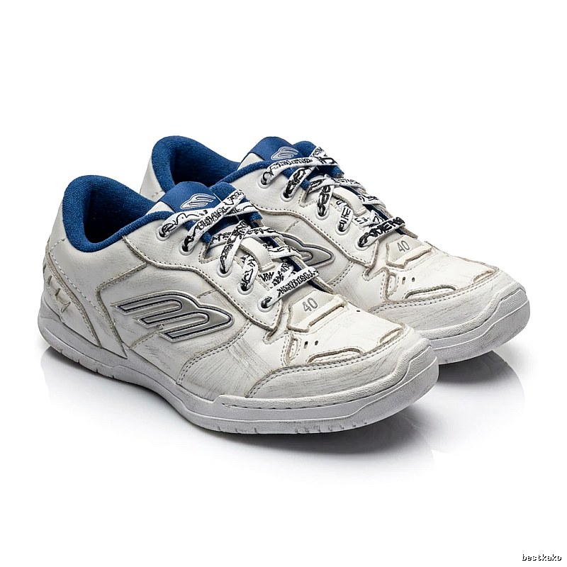 Balenciaga retro blue and white sneakers