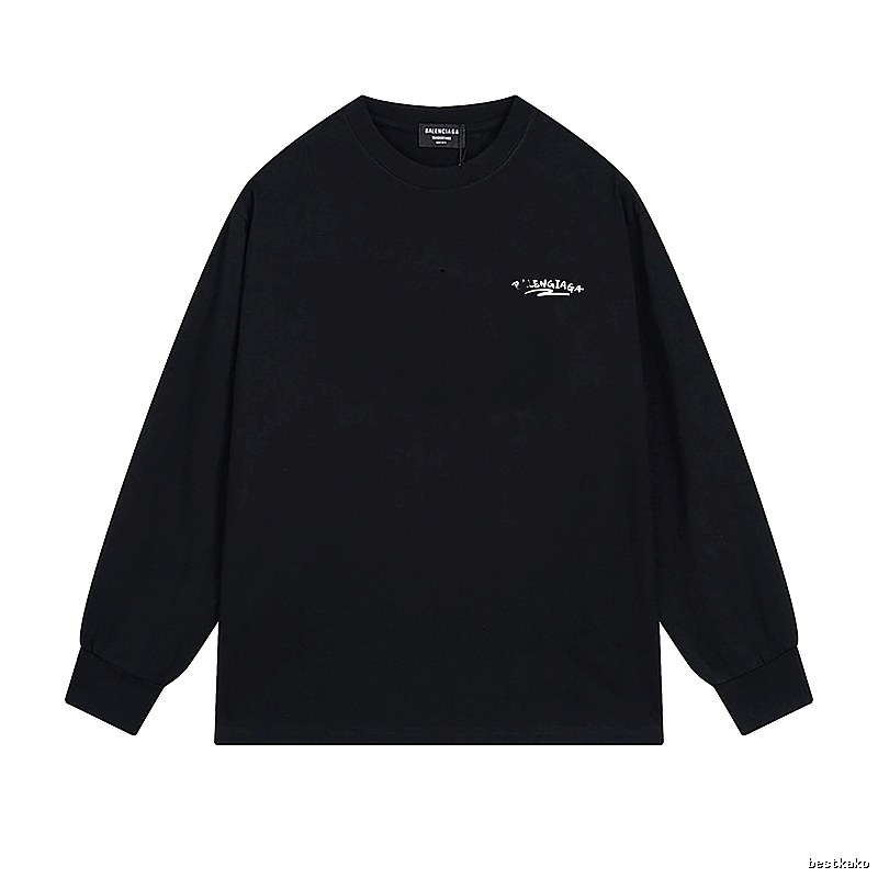 Balenciaga simple style black long-sleeved shirt