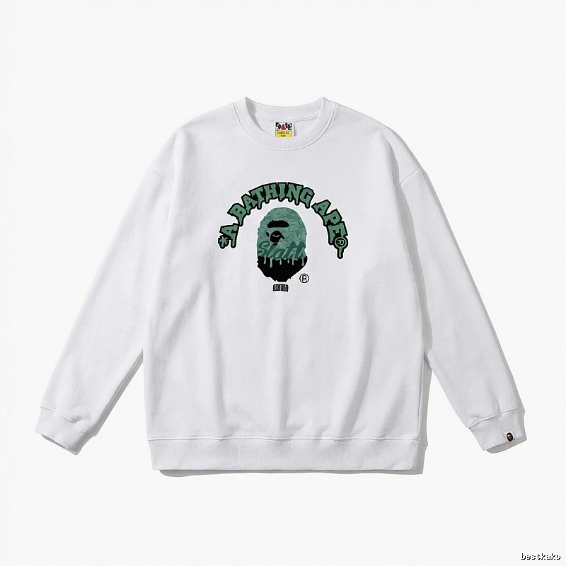 Bape Ape Head Cool White Sweatshirt