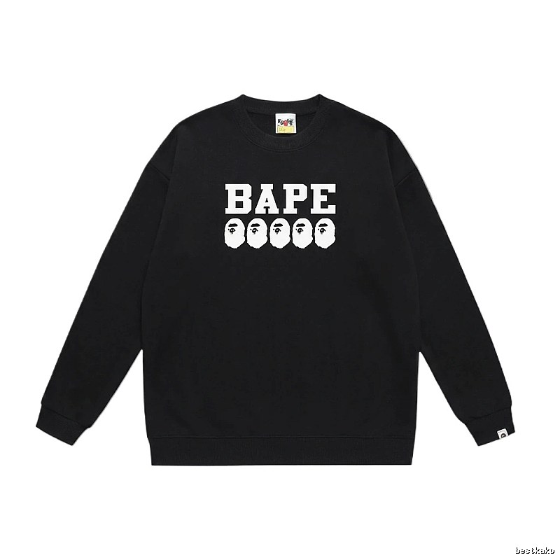 BAPE Ape Head Simple Black Sweatshirt
