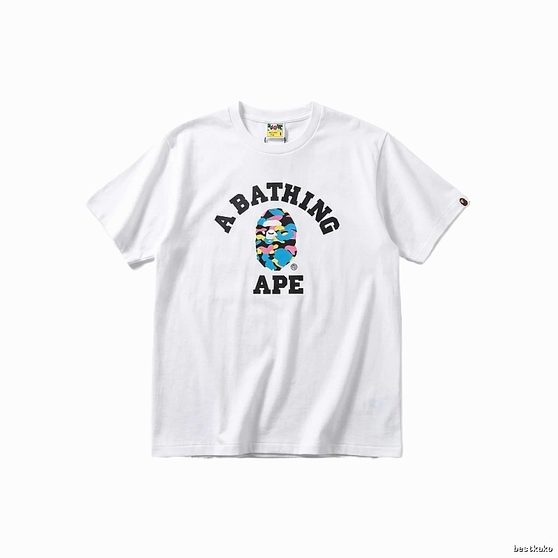 Bape Camouflage Alphabet White T-shirt