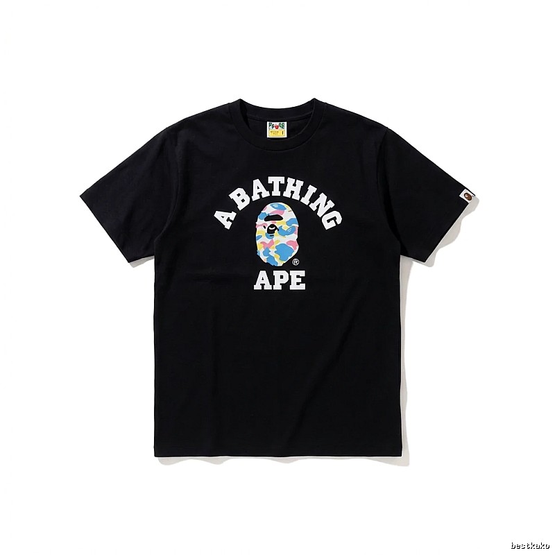 Bape camouflage style black T-shirt